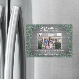 Grüße von Zuhause Weihnachten Foto Magnetkarte