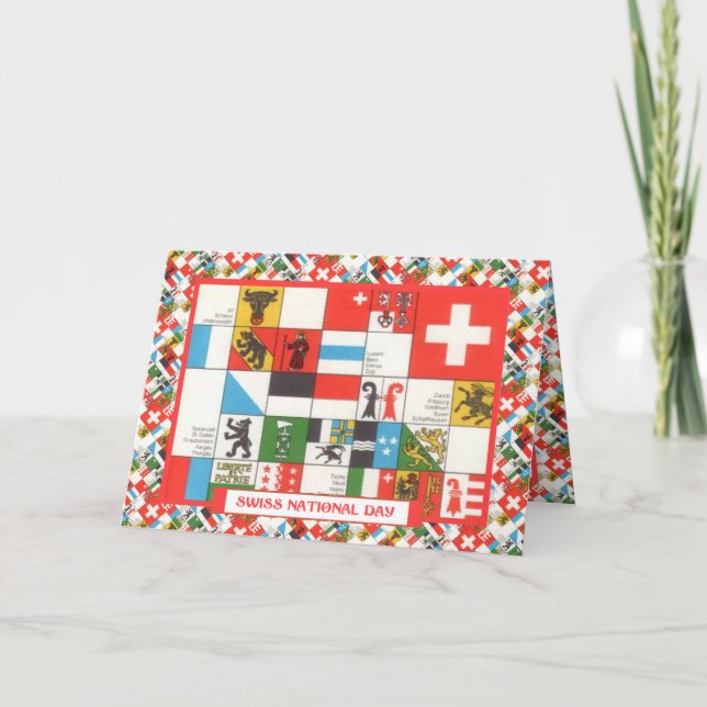 Grüße zum Schweizerischen Nationalfeiertag Karte (Vorderseite)