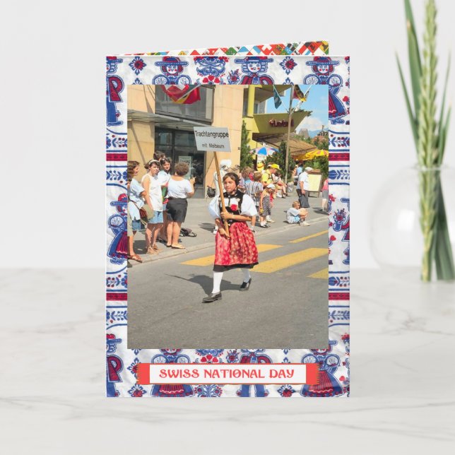 Grüße zum Schweizerischen Nationalfeiertag Karte (Vorderseite)