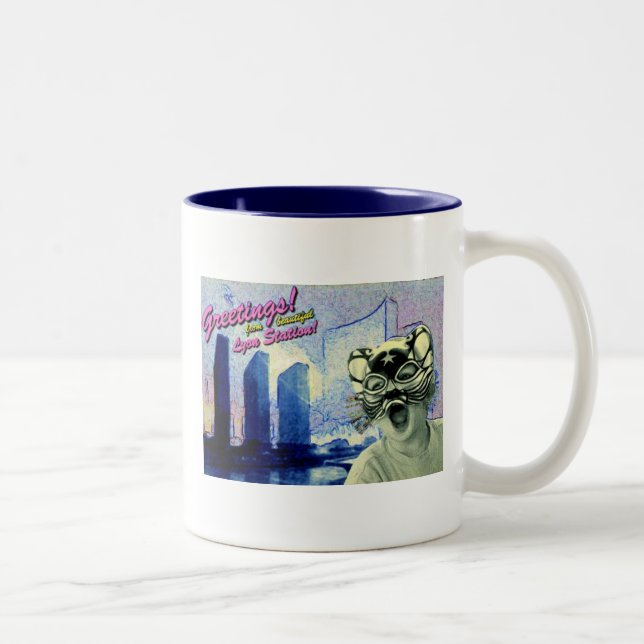 Grüße Zweifarbige Tasse (Rechts)