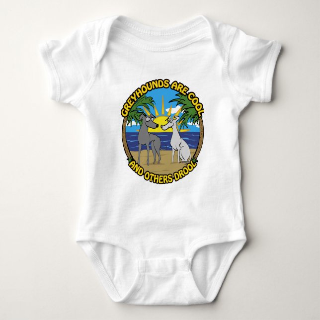 GRÜSSEN SIND COOL UND ANDERE DROOL BABY STRAMPLER (Vorderseite)