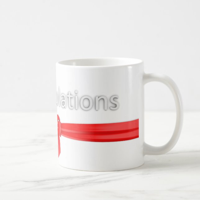 Grüßende Glückwünsche Kaffeetasse (Rechts)