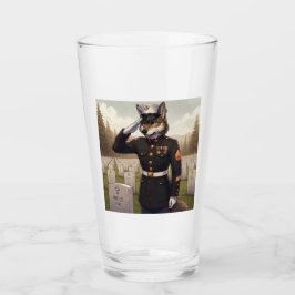 grüßender Marine Corps Wolf Glas