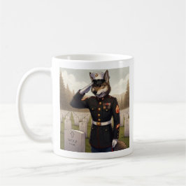 grüßender Marine Corps Wolf Kaffeetasse