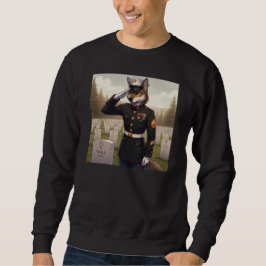 grüßender Marine Corps Wolf Sweatshirt