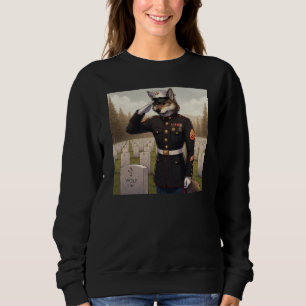 grüßender Marine Corps Wolf Sweatshirt