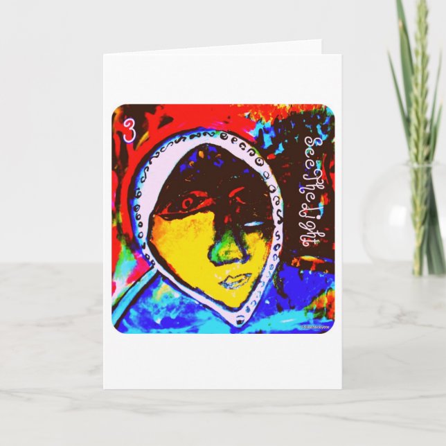 Grußkarte 3 sehen das Licht Karte (Vorderseite)