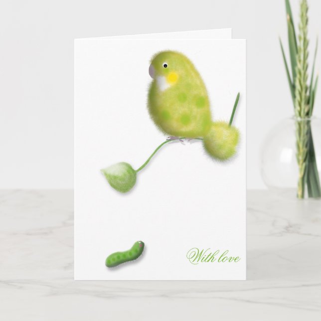 Grußkarte Angst Vogel. Karte (Vorderseite)