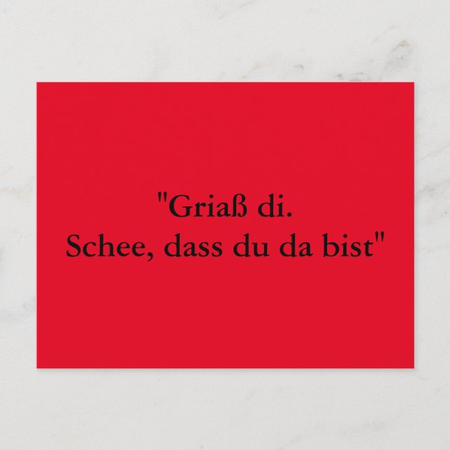 Grußkarte aus Bayern Postkarte (Vorderseite)