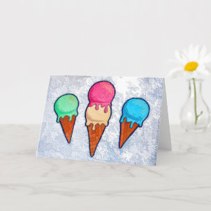 Grußkarte aus Eiscreme Karte