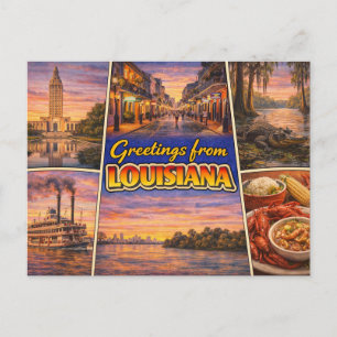 Grußkarte aus Louisiana Postkarte