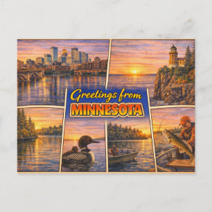 Grußkarte aus Minnesota Postkarte