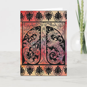 Grußkarte aus rosa Marmor Karte