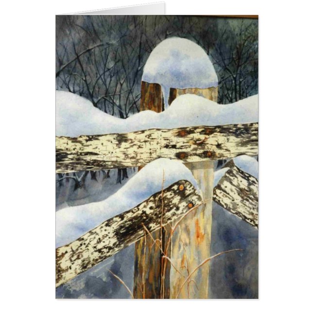 Grußkarte aus Schnee (Vorne)
