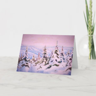 Grußkarte aus Schnee Karte
