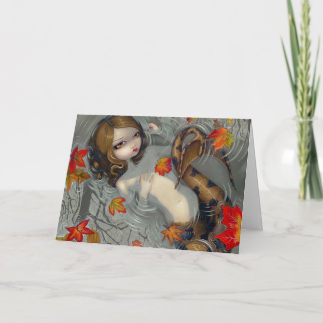 Grußkarte "Autumn Mermaid" Karte (Vorderseite)