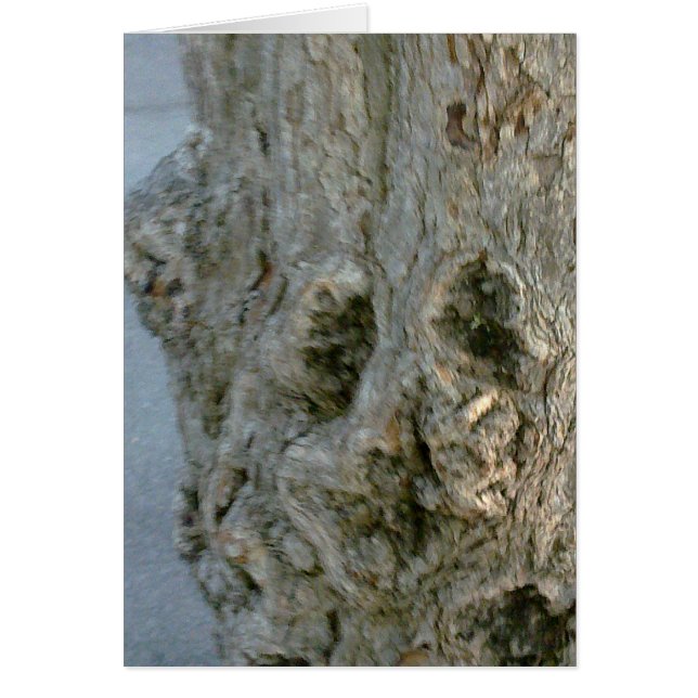 Grusskarte Baumgesicht, decke, gestaltbar (Vorne)