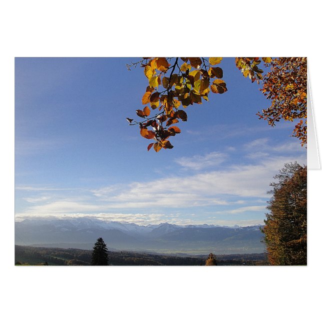 Grusskarte Bergpanorama, blanko (Vorderseite (Horizontal))