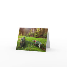 Grußkarte Catahoula und Wild Hog