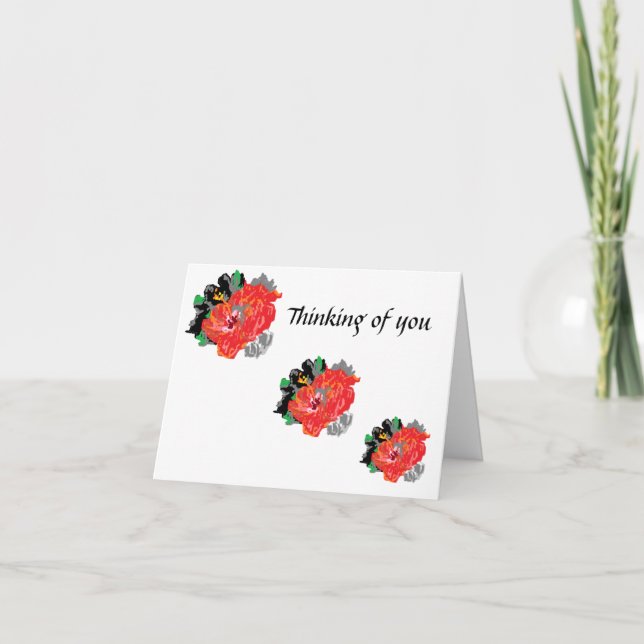 Grußkarte Denken Sie an Sie Karte (Vorderseite)