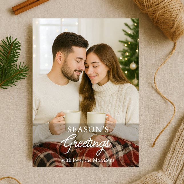 Grußkarte der Minimalistischen Foto-Jahreszeit Einladung (Von Creator hochgeladen)