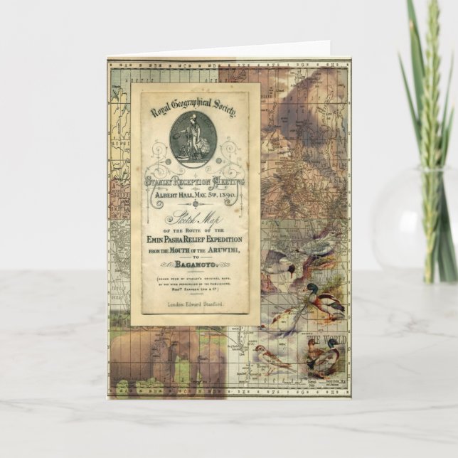 Grußkarte der Royal Geographic Society Karte (Vorderseite)