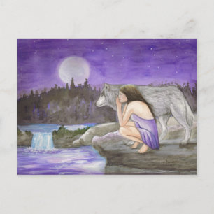 Grußkarte der Sternennacht von Lori Karels Postkarte