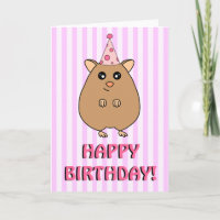Grußkarte des Happy Birthday Hamster