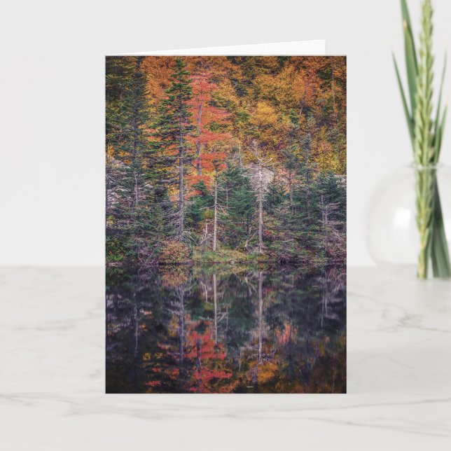 Grußkarte des Herbstspiegels Karte (Vorderseite)