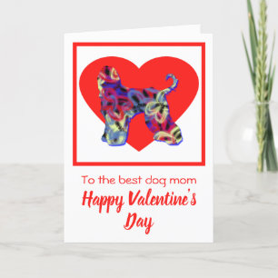 Grußkarte des Hundes-Hundes Red Valentine zum Tag Dankeskarte