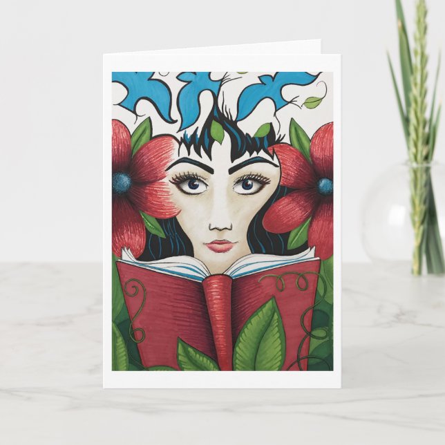 Grußkarte "des literarischen Geistes" Karte (Vorderseite)