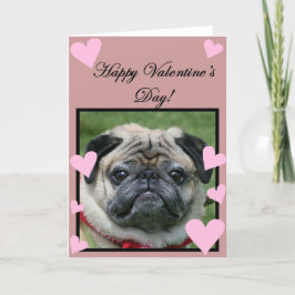 Grußkarte des Mops zum Valentinstag Feiertagskarte