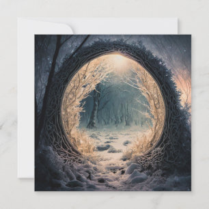 Grußkarte des verzauberten Waldes Mitteilungskarte