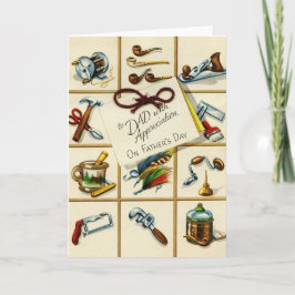 Grußkarte des Vintagen Vaters Vatertag Karte