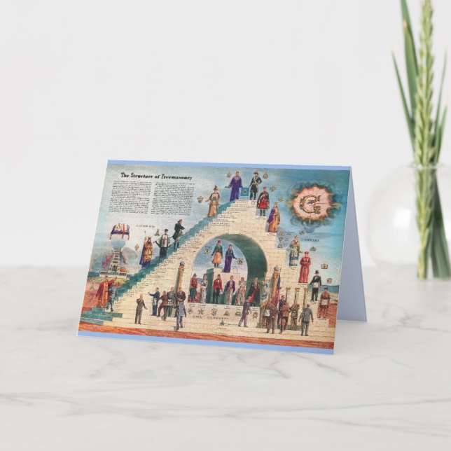 Grußkarte - Die Struktur der Freimaurerei Karte (Vorderseite)