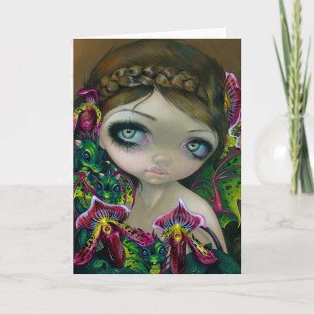 Grußkarte "Dragon Orchid" Karte (Vorderseite)