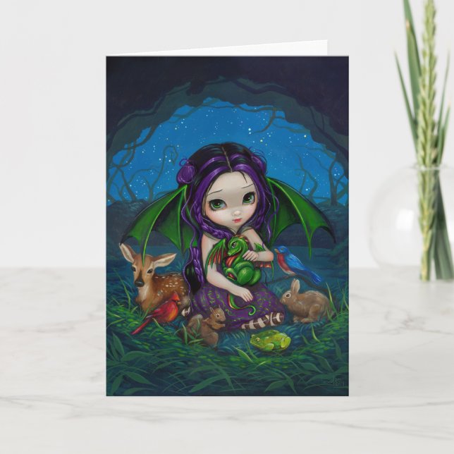 Grußkarte "Dragonling Garden III" Karte (Vorderseite)
