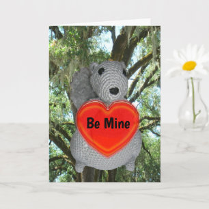 Grußkarte - Eichhörnchen mit Valentine Karte