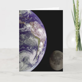 Grußkarte Erde und Mond Karte