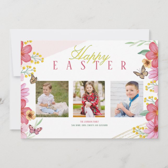 Grußkarte Frühjahr 3 Foto Feiertagskarte (Vorderseite)