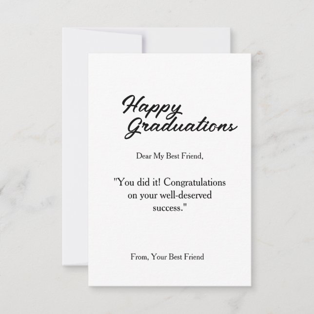 Grußkarte für Abschluss Dankeskarte (Vorderseite)