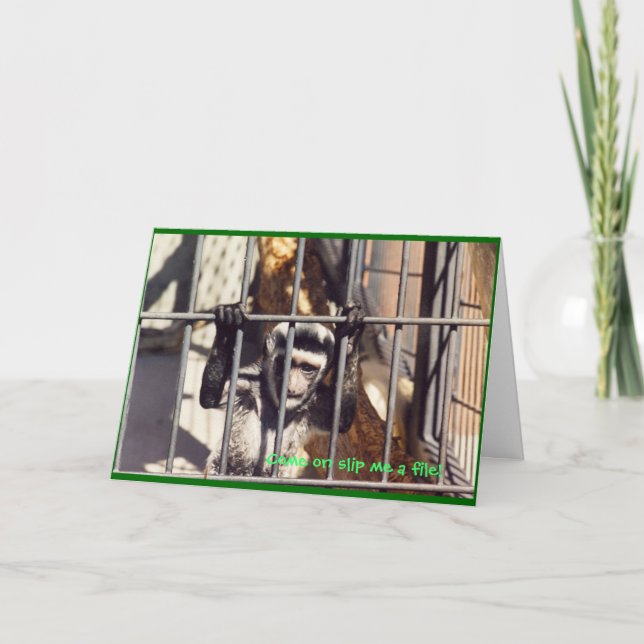 Grußkarte für Affen Karte (Vorderseite)