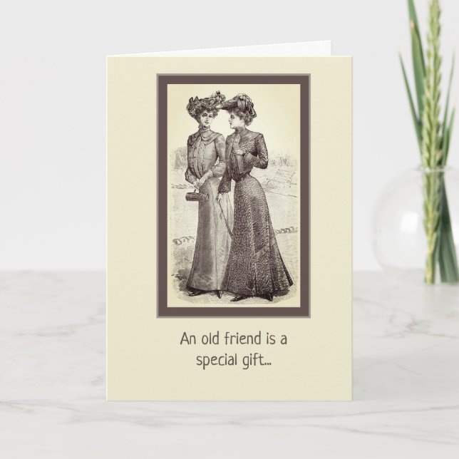 Grußkarte für alte Freunde Karte (Vorderseite)