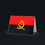 Grußkarte für Angola-Flagge Feiertagskarte<br><div class="desc">angola Fahne Grußkarte. HINWEIS: Sie können den Speichernamen und das Bild auf der Rückseite der Karte entfernen. Klicken Sie einfach auf Bearbeiten und entfernen.</div>