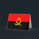 Grußkarte für Angola-Flagge Feiertagskarte<br><div class="desc">angola Fahne Grußkarte. HINWEIS: Sie können den Speichernamen und das Bild auf der Rückseite der Karte entfernen. Klicken Sie einfach auf Bearbeiten und entfernen.</div>