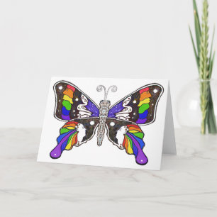 Grußkarte für Butterfly-Regenbogen Karte