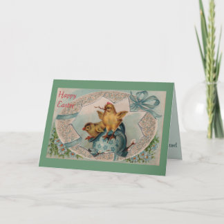 Grußkarte für das Blaue Ostereier und die Hühner Feiertagskarte