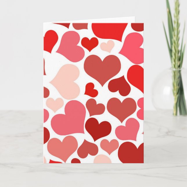 Grußkarte für das Jahr des Herzens Karte (Vorderseite)