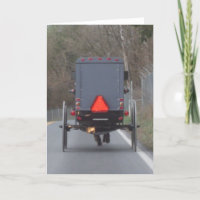 Grußkarte für das Pferd und die Buggy