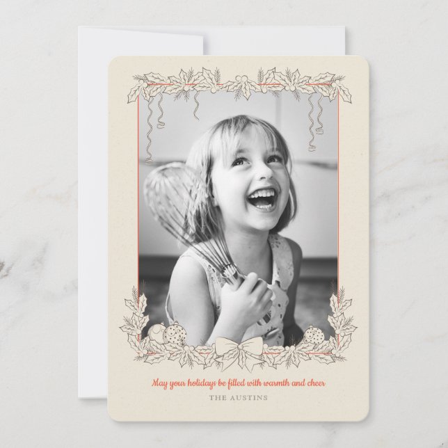 Grußkarte für das Vintage Foto Feiertagskarte (Vorderseite)